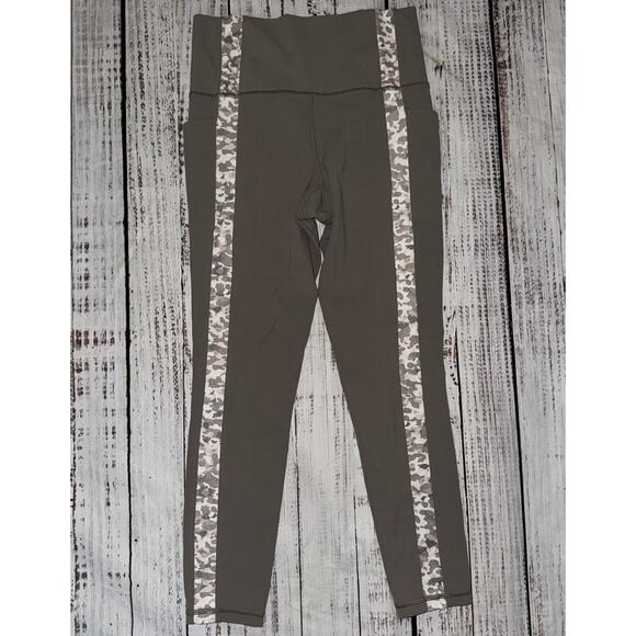 Athleta Olive Leggings with Camo Stripes - Picture 1 of 5